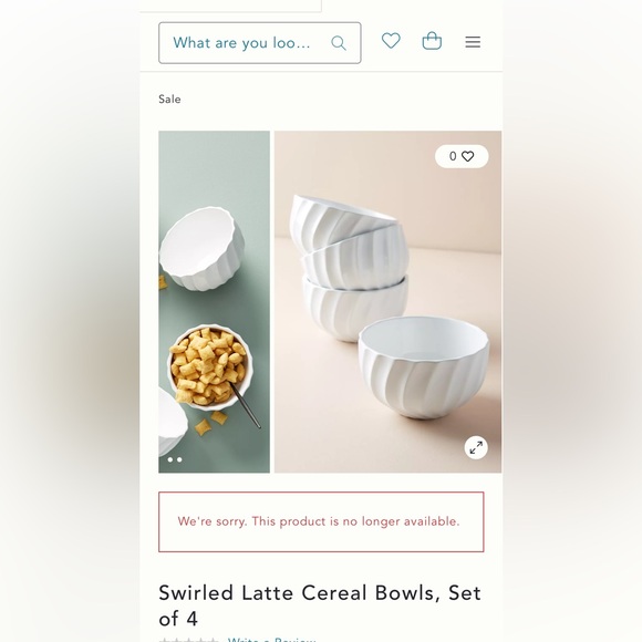 Anthropologie swirled latte cereal bowl light blue - Picture 6 of 7